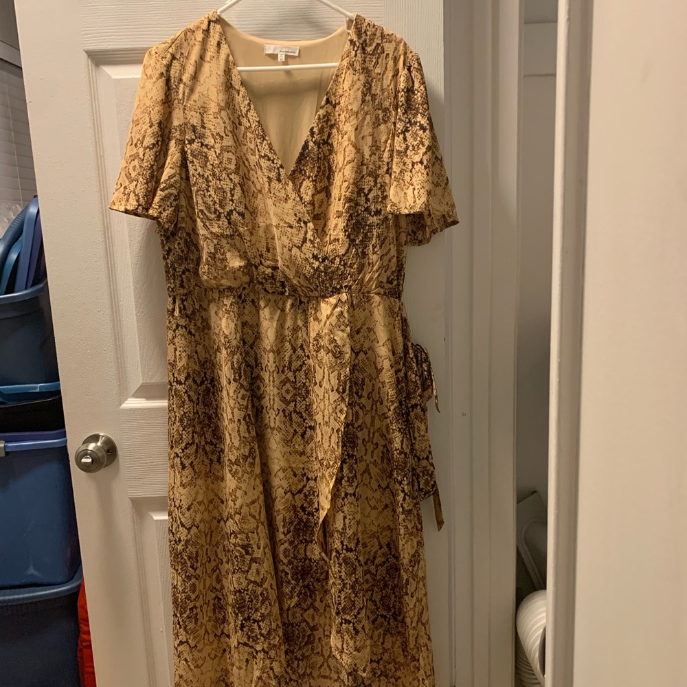 Snake skin print dress